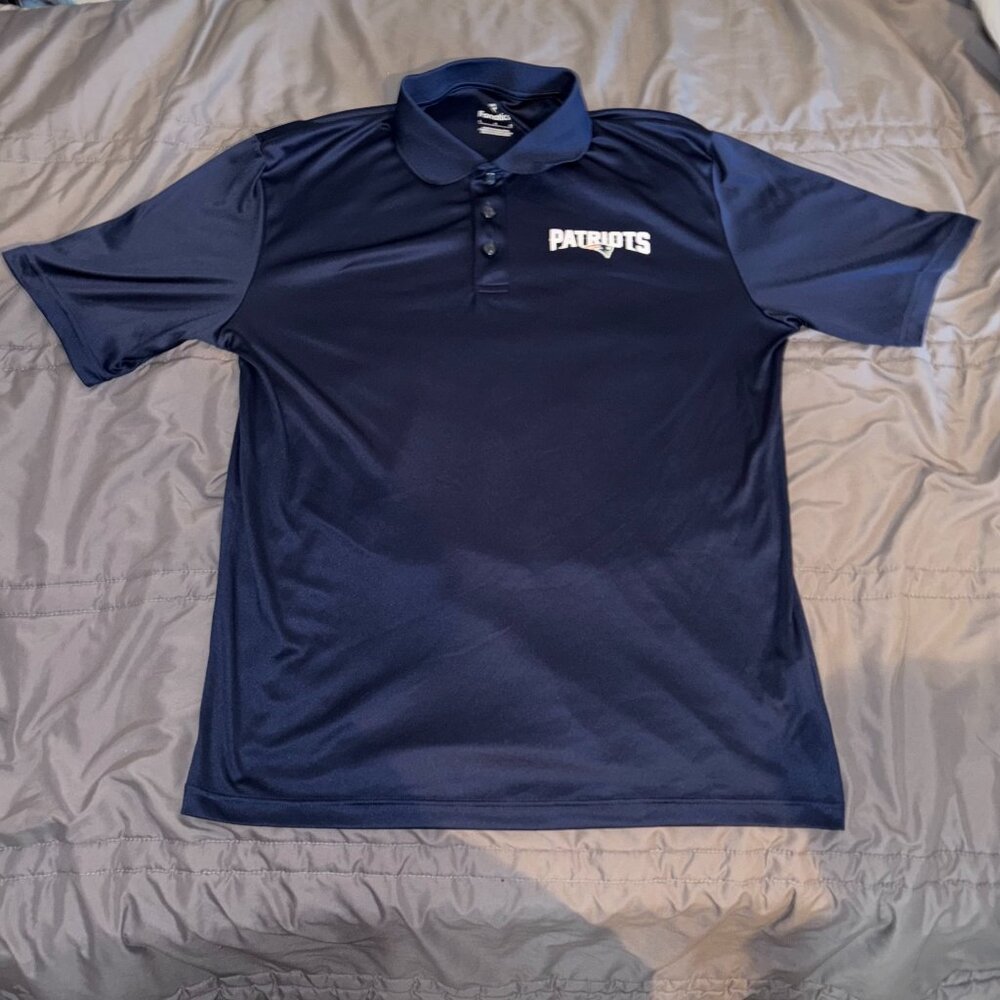 New England Patriots Fanatics Polo Shirt – Performance & Team Spirit! NFL LARGE